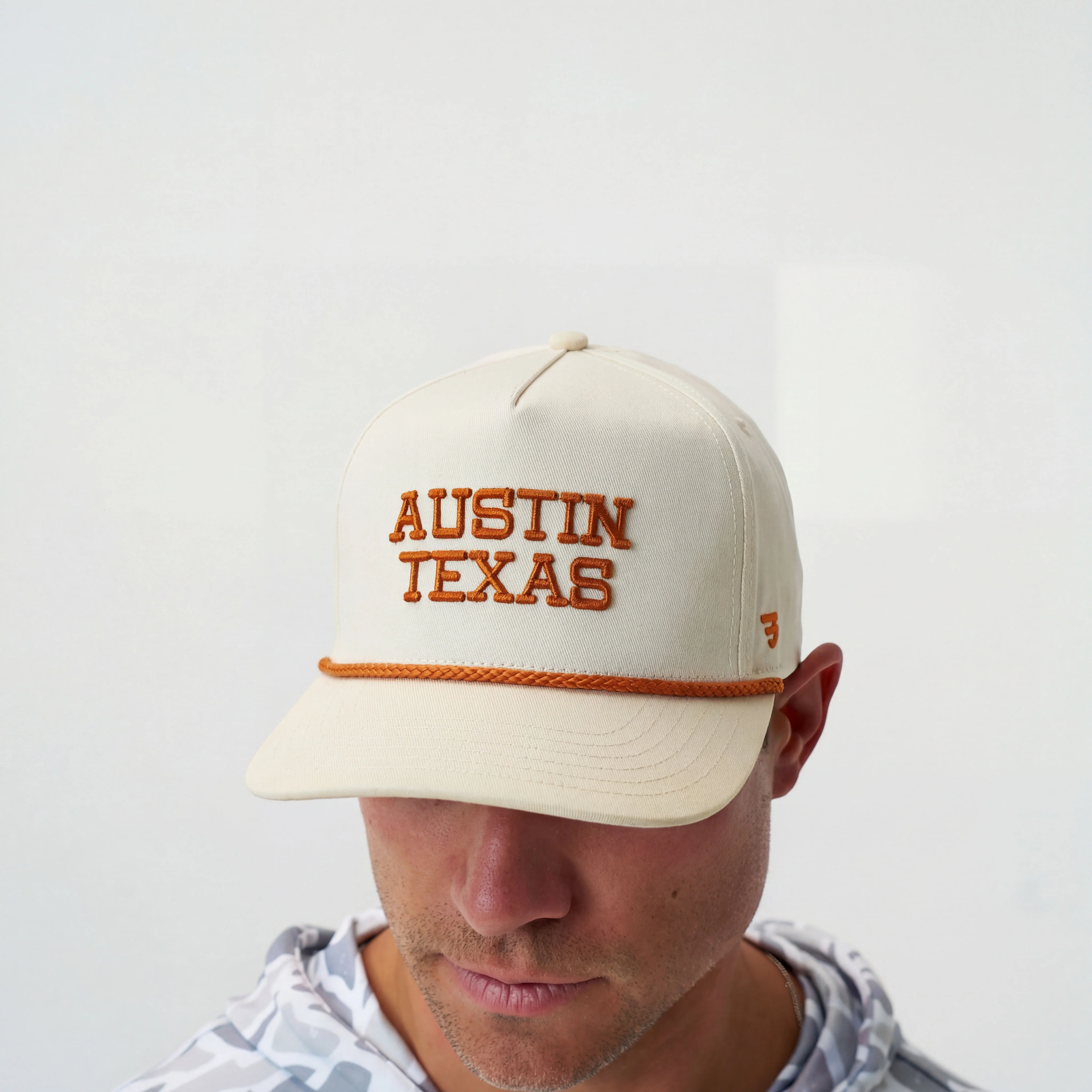 Cap - Austin Texas - Cream & Orange - Image 3