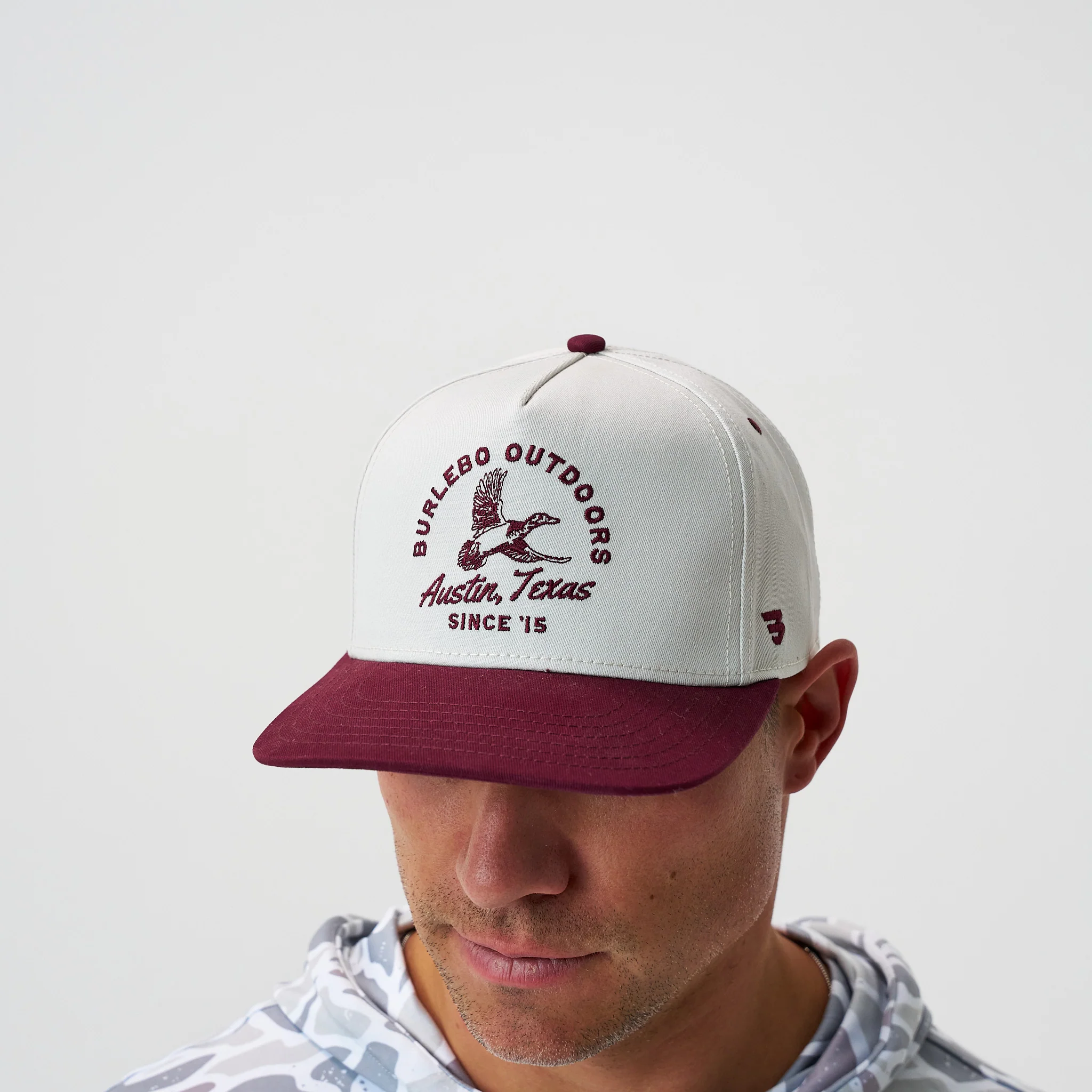 Cap - Classic Duck - Cream & Maroon - Image 4