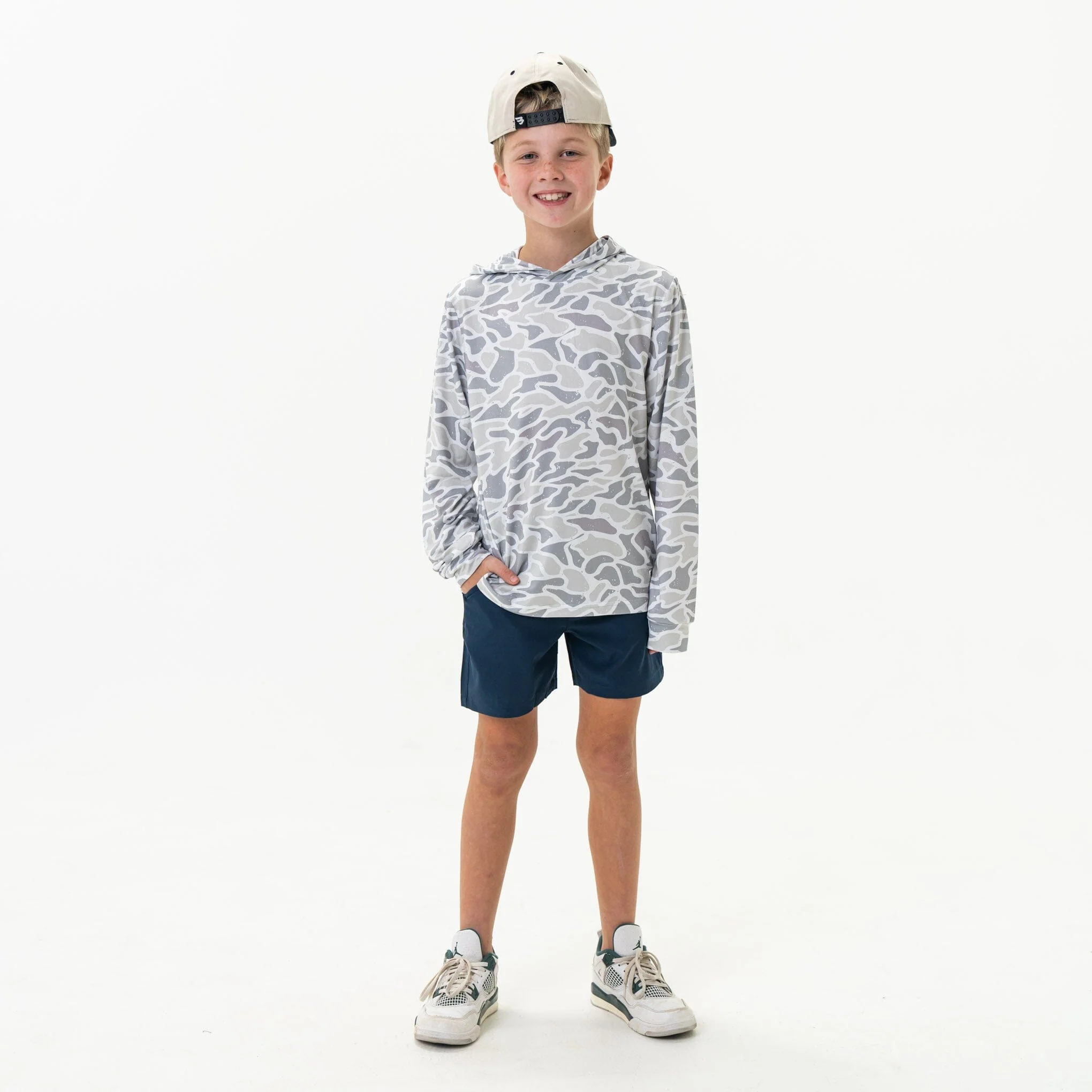 Youth Performance Hoodie - White Camo - Image 3