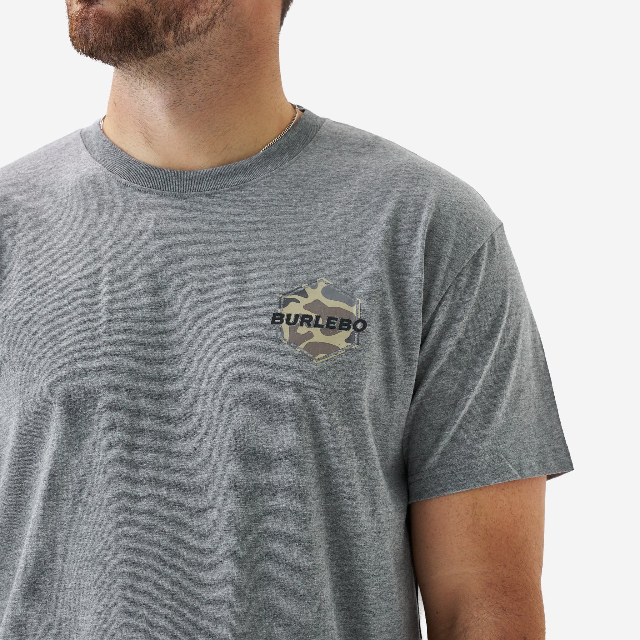 Short Sleeve Tee - Rad Dad Deer Camo - Dark Heather Grey - Image 5