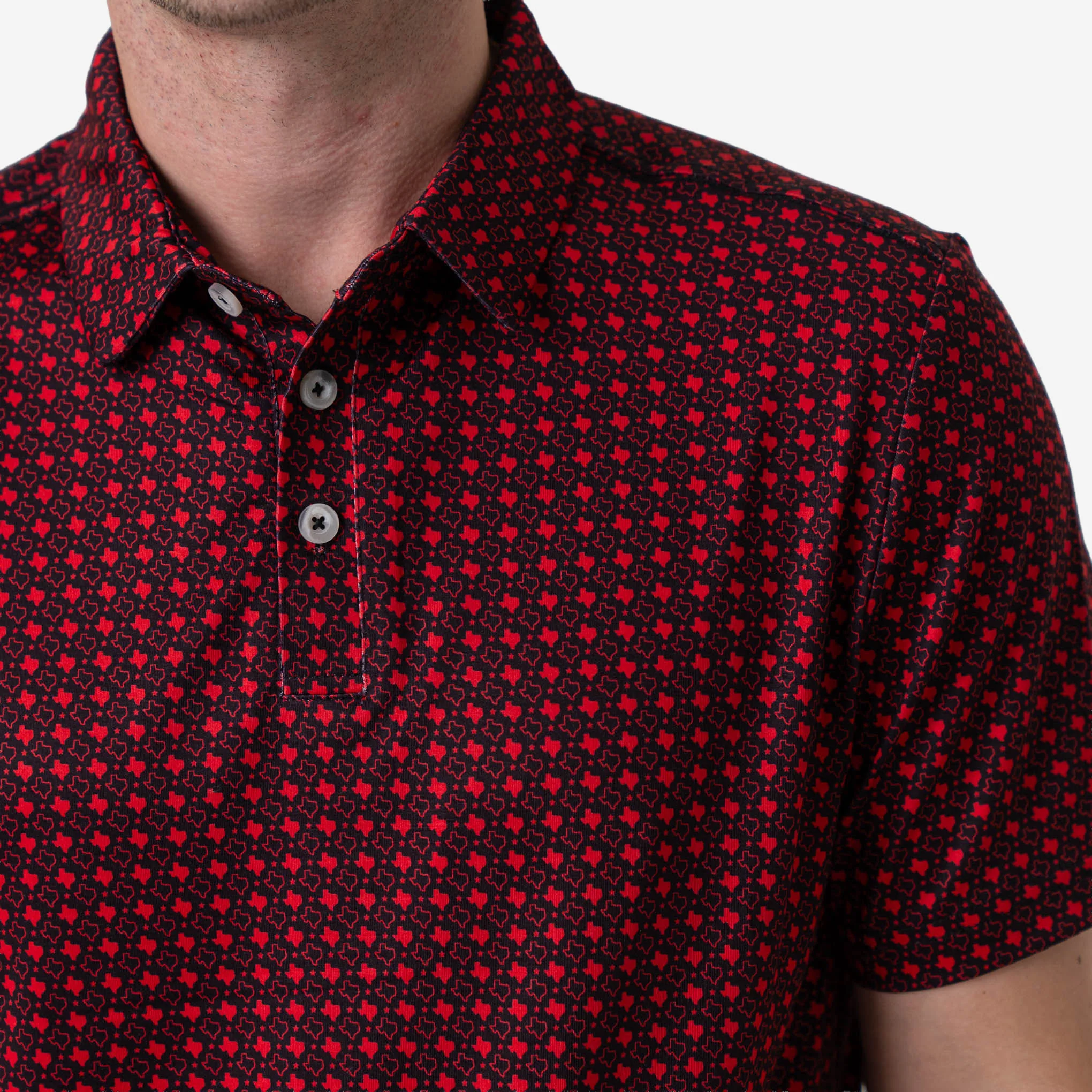 Father and Son Bundle - Performance Polo - Texas - Black & Red - Image 4