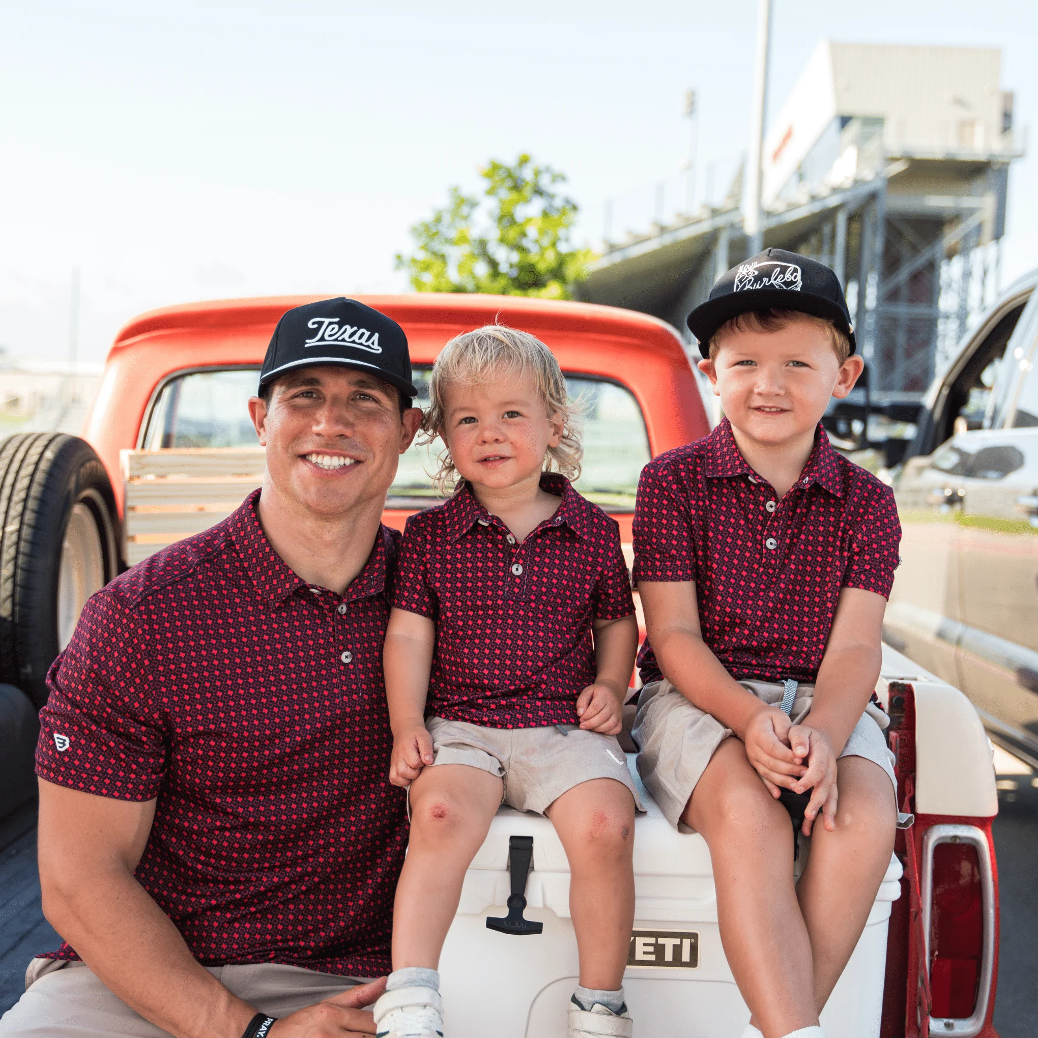 Father and Son Bundle - Performance Polo - Texas - Black & Red - Image 7
