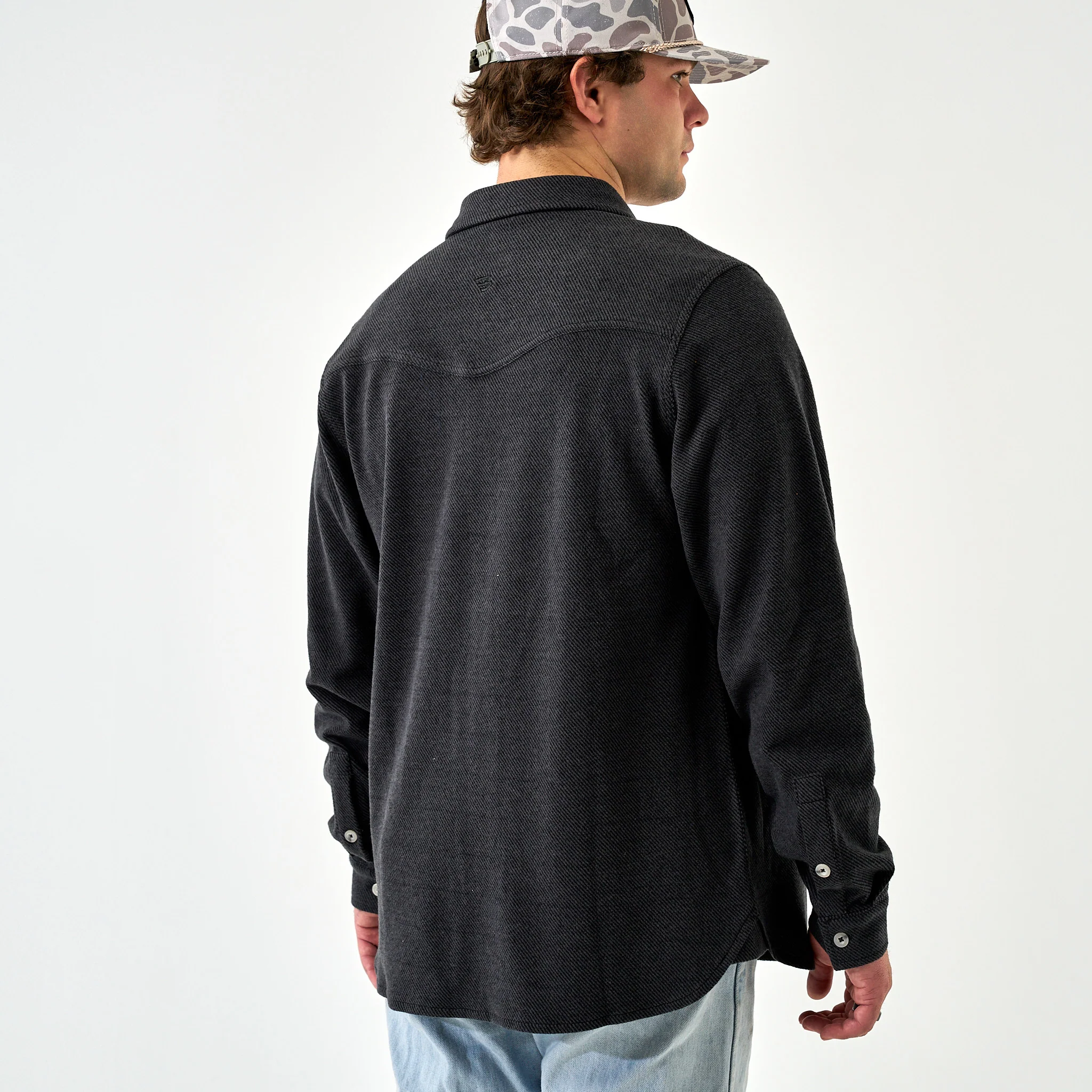 Long Sleeve - Austin Shirt - Heather Black - Image 6