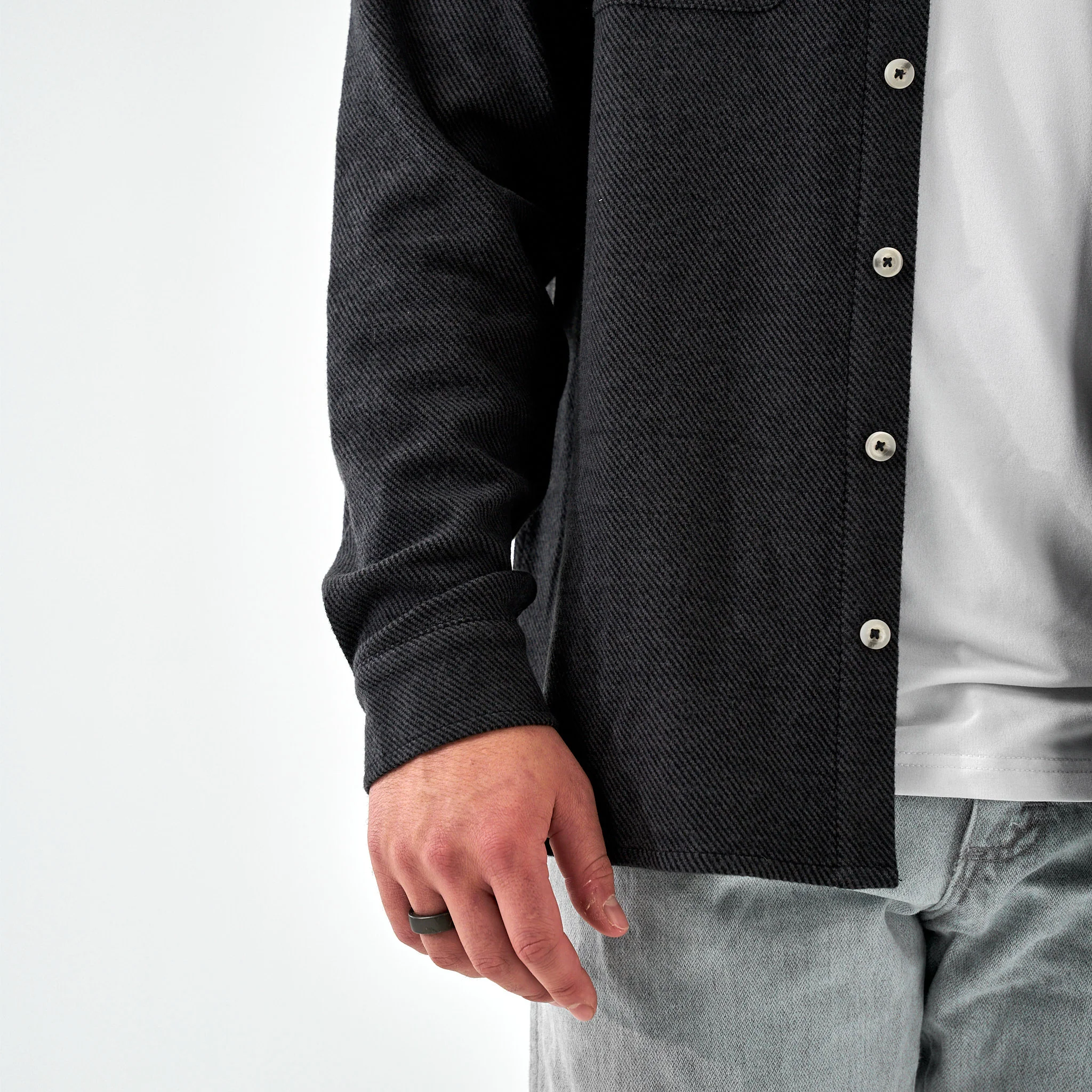 Long Sleeve - Austin Shirt - Heather Black - Image 7