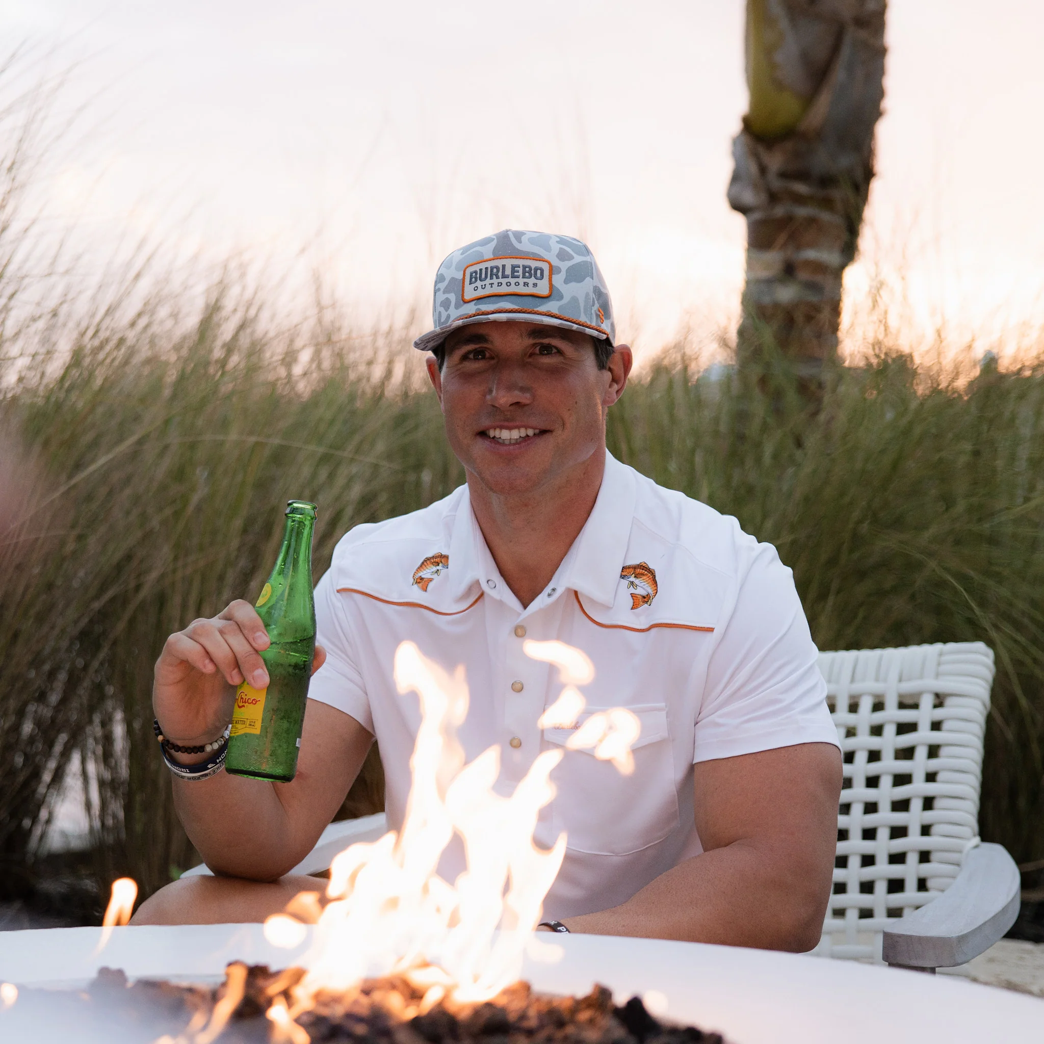 Pearl Snap Performance Polo - Redfish - White - Image 2