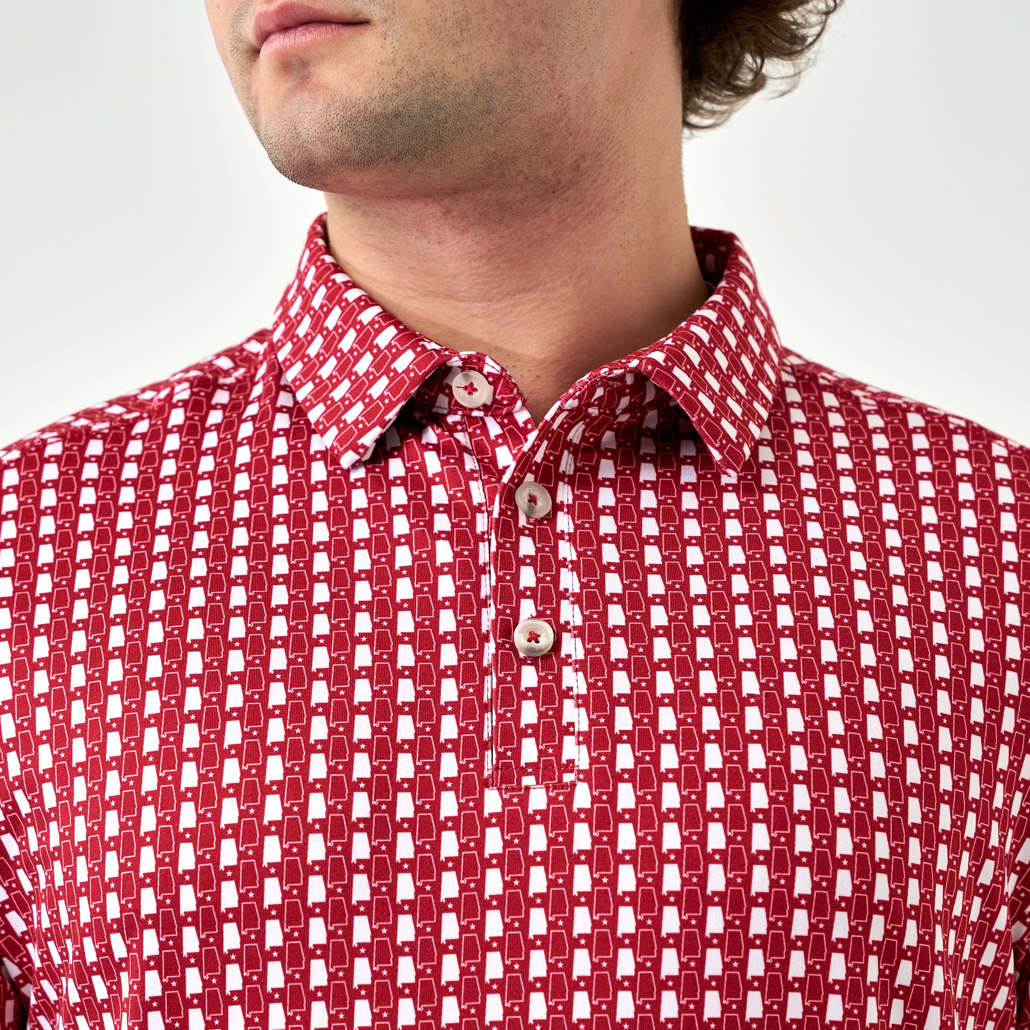 Performance Polo - Alabama - Crimson - Image 3