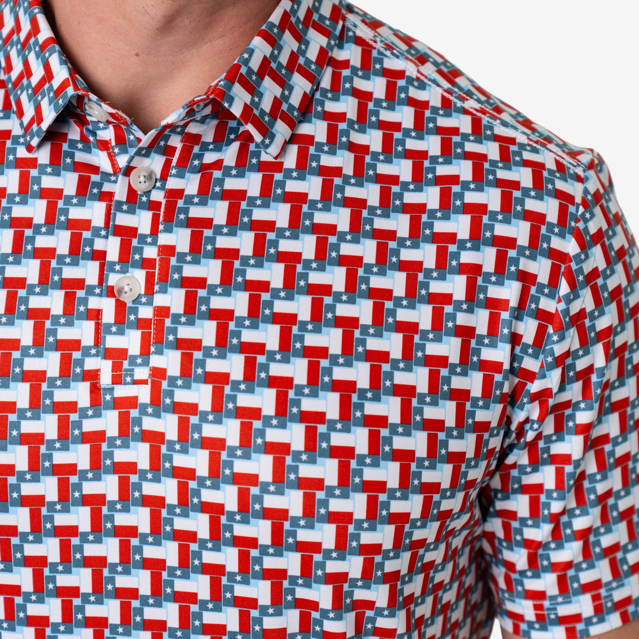 Performance Polo - Texas Flag - Image 3