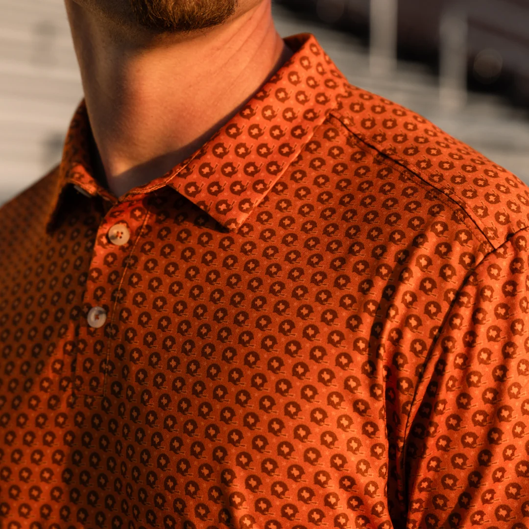Performance Polo - Vintage Helmets - Orange - Image 8