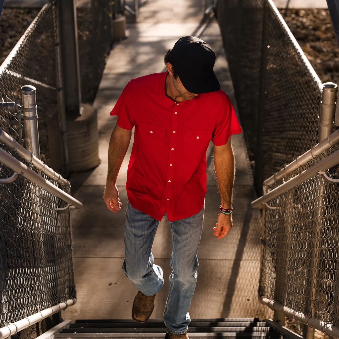 Performance Western Shirt - Red - Image 6