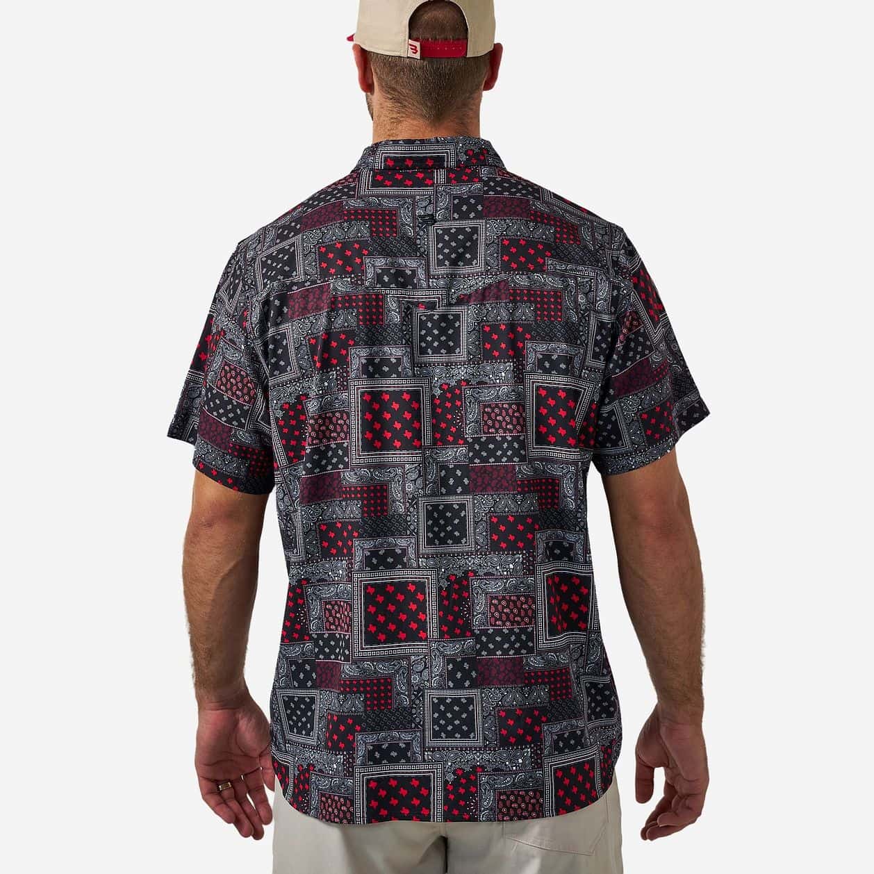 Performance Western Shirt - Texas Paisley - Black and Red - Image 4
