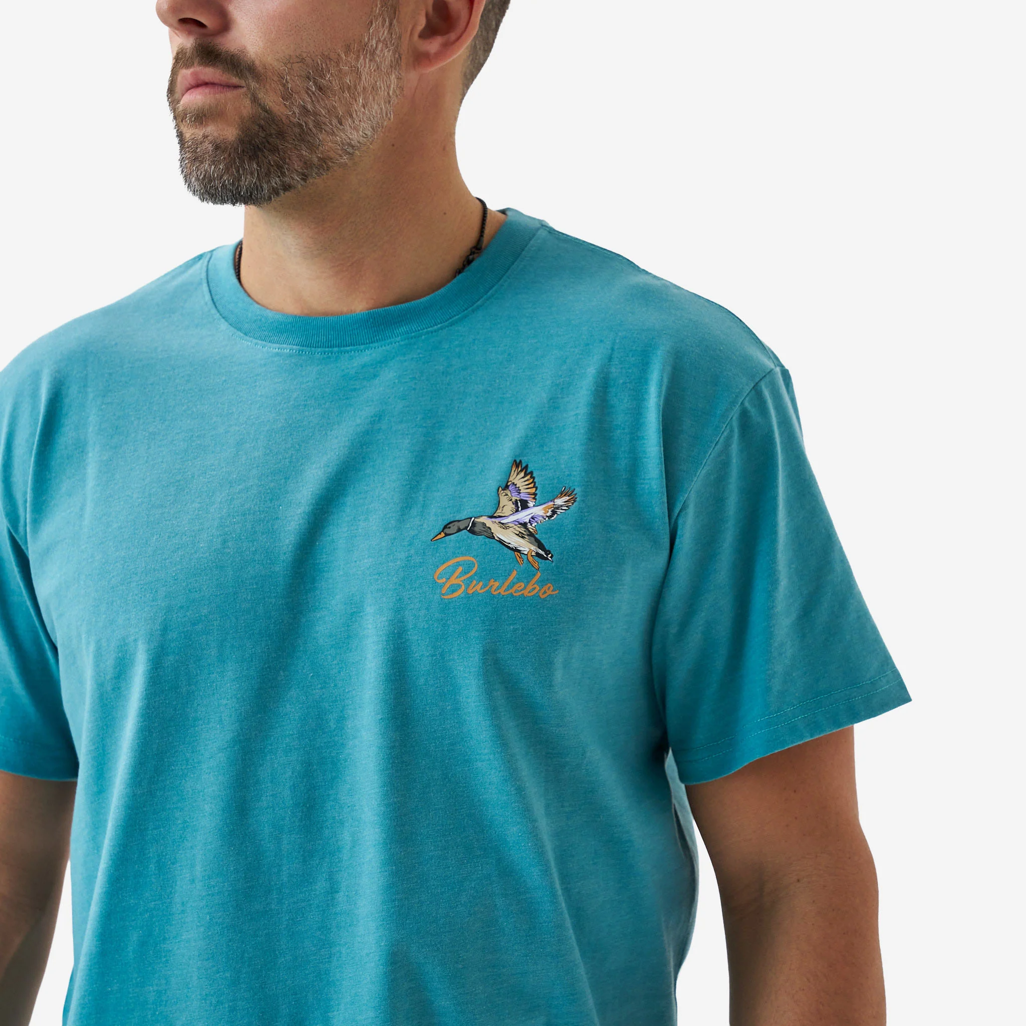 Short Sleeve Tee - Pintail Triangle Duck - Cyan - Image 6