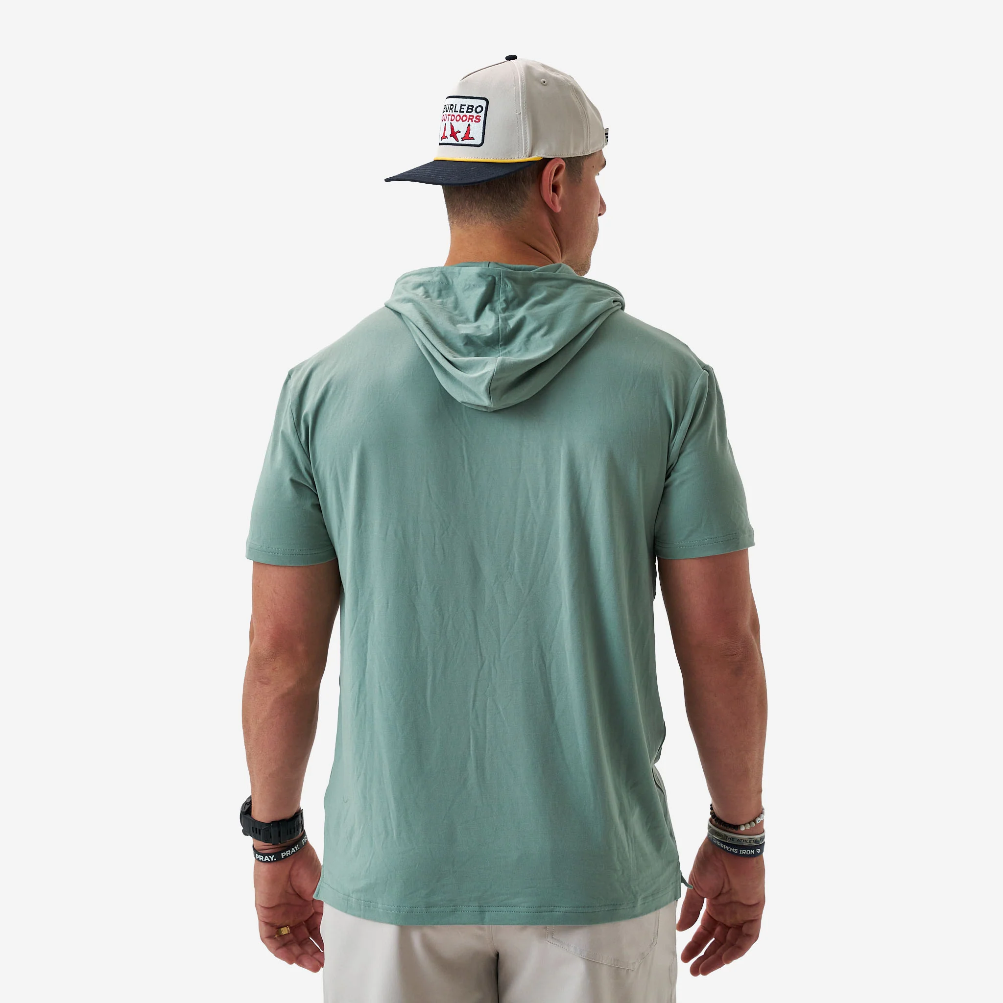Short Sleeve Performance Hoodie - Sage - Image 4