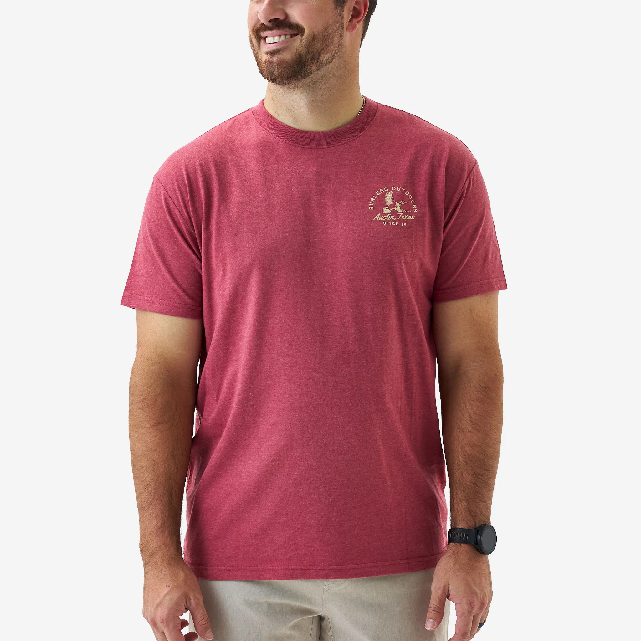 Short Sleeve Tee - Classic Duck - Heather Red - Image 3