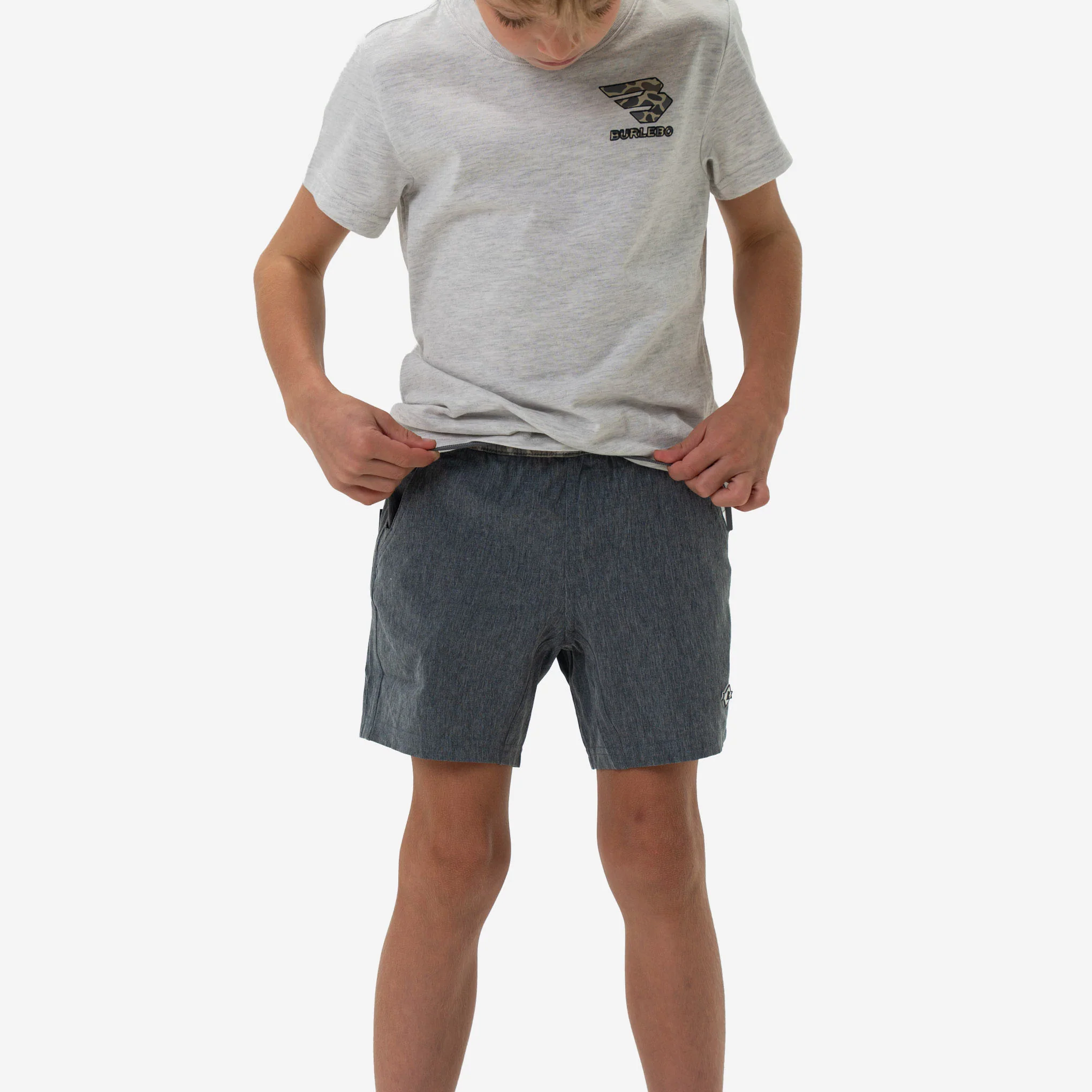 Youth Athletic Short - Grizzly Grey - Deer Camo Liner - Image 5