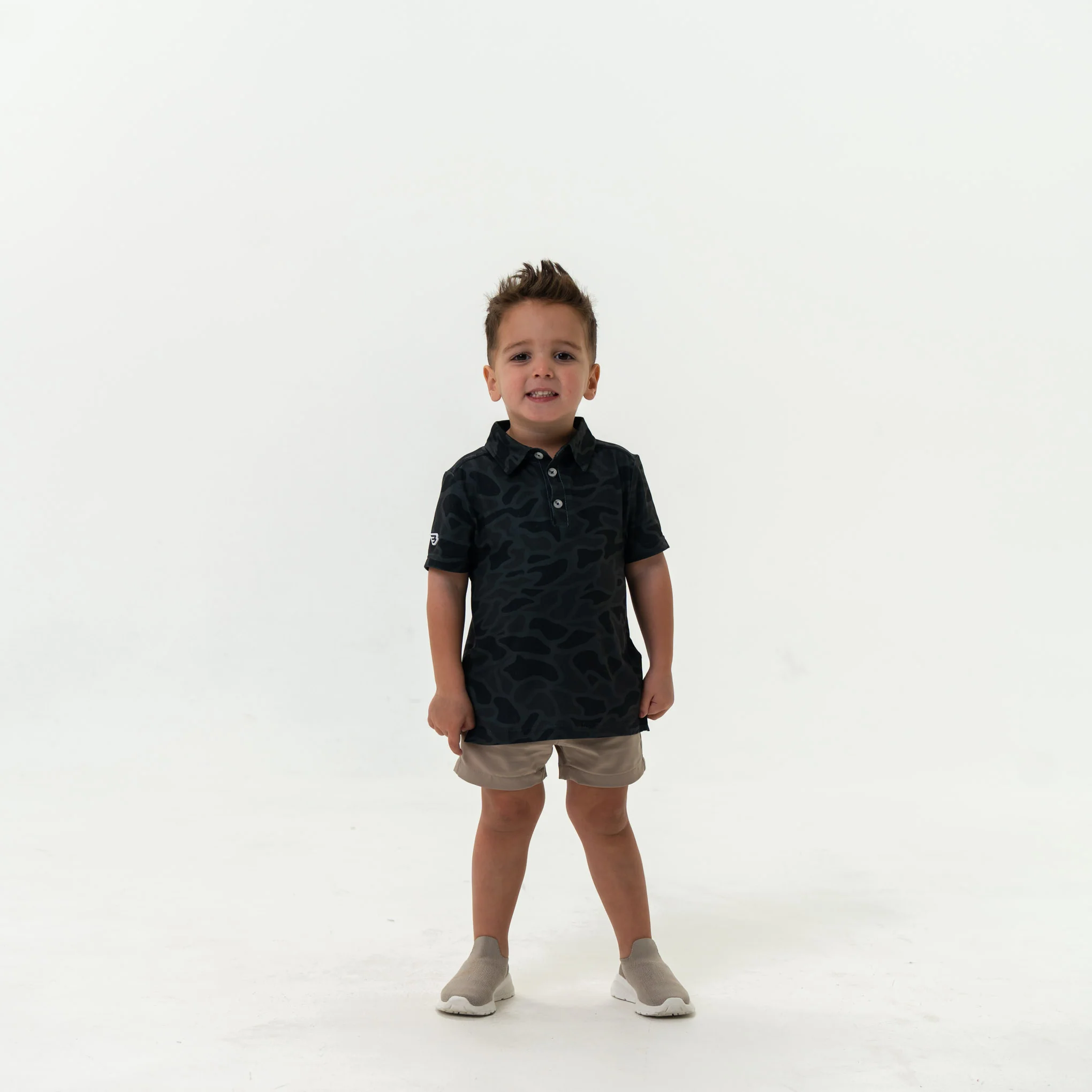 Youth Performance Polo - Black Camo - Image 2