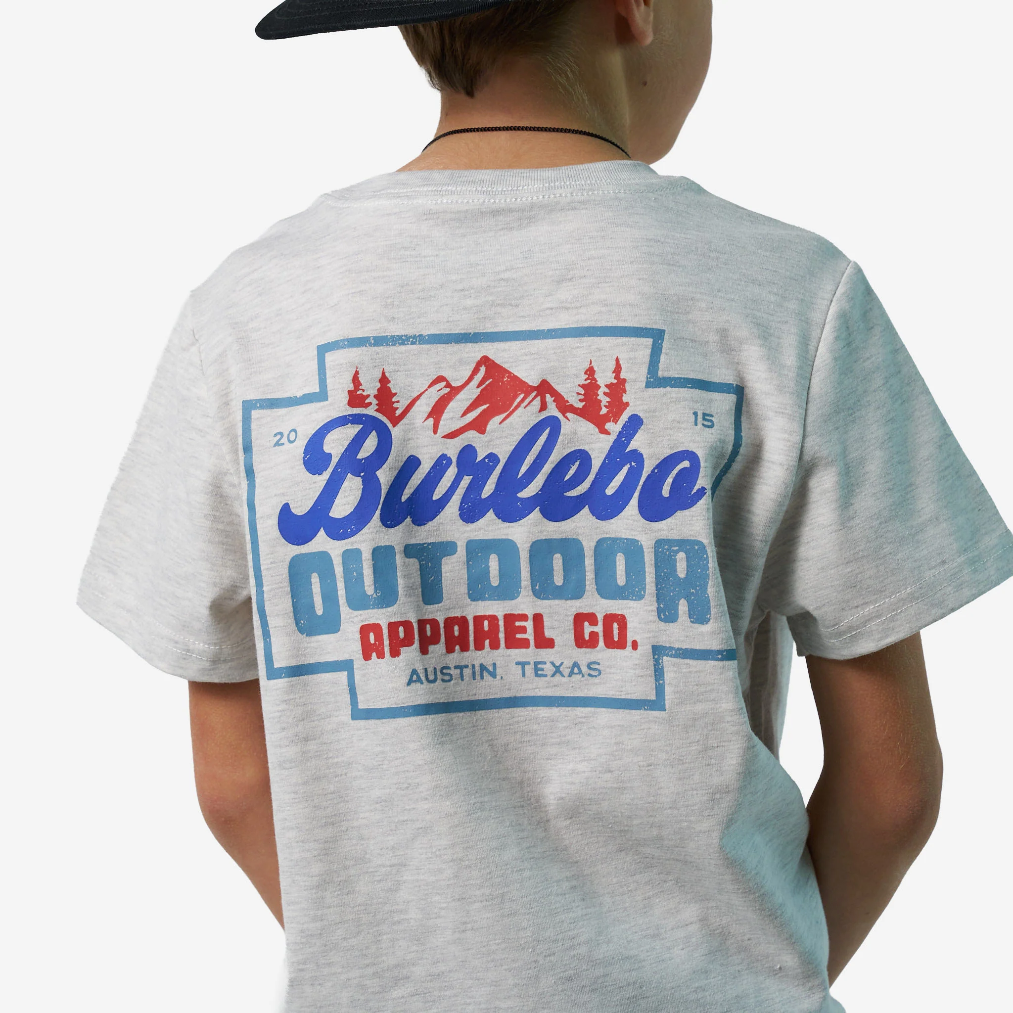 Youth Short Sleeve Tee - Mountain Range - Ash Grey - Image 3