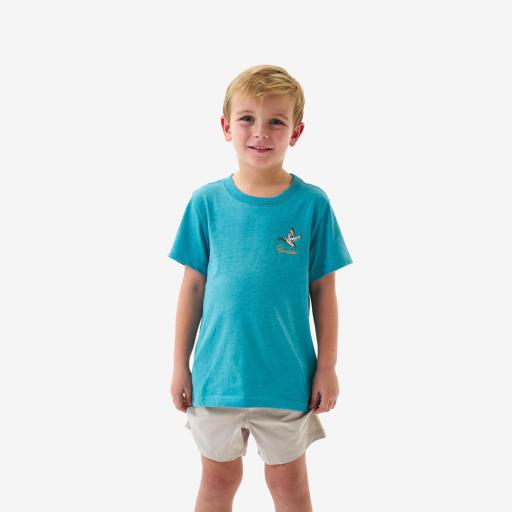 Youth Short Sleeve Tee - Pintail Diving Duck - Cyan - Image 3